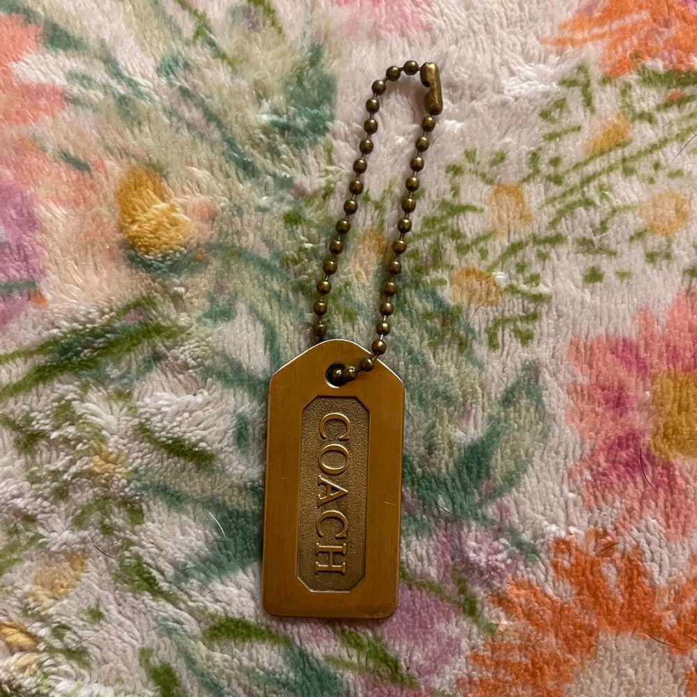 Vintage Coach Metal Bag Tag/ Hang Tag Purse Charm - Picture 8 of 9